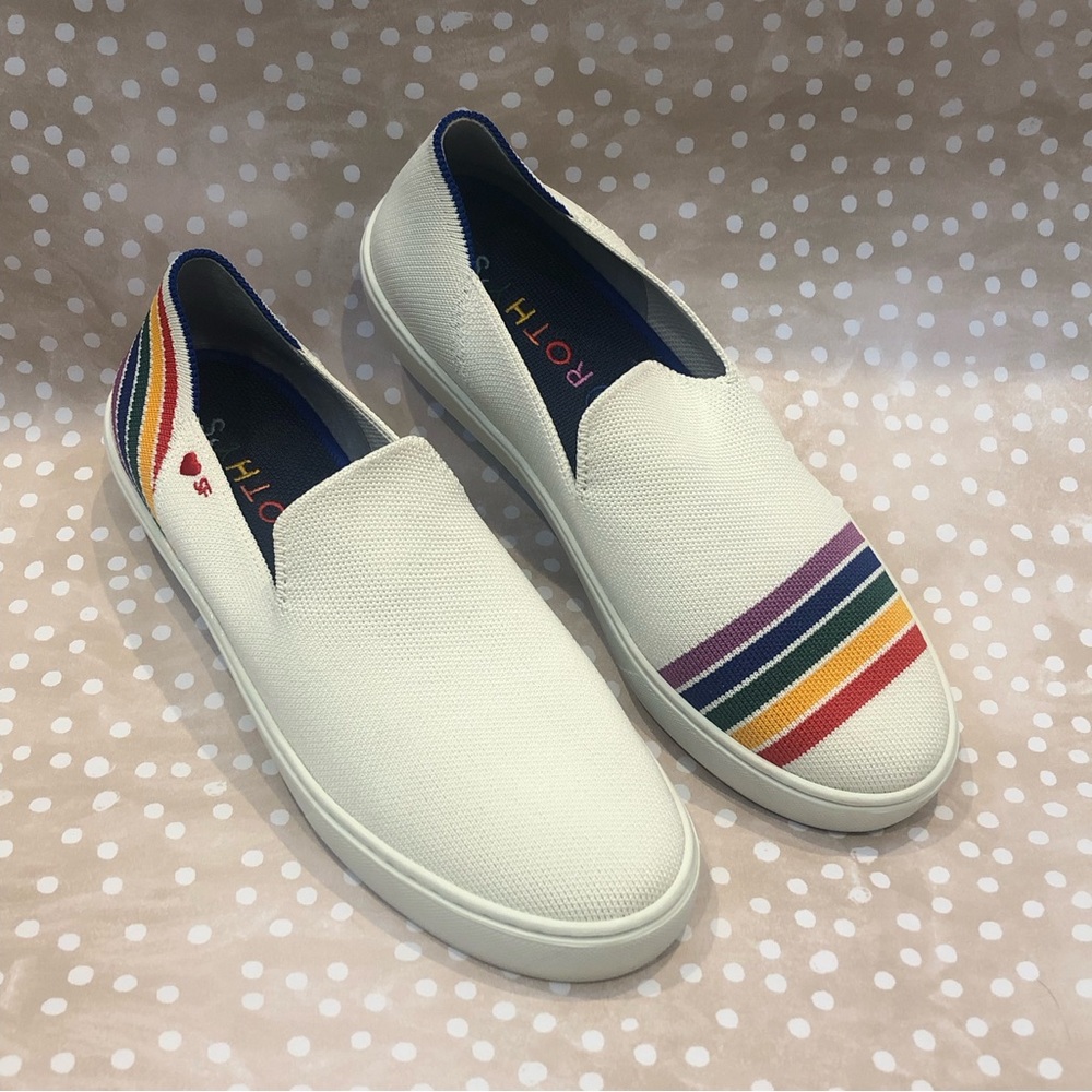 ROTHY’s Women’s Pride San Francisco Rainbow Slip On Sneaker Size 8.5
